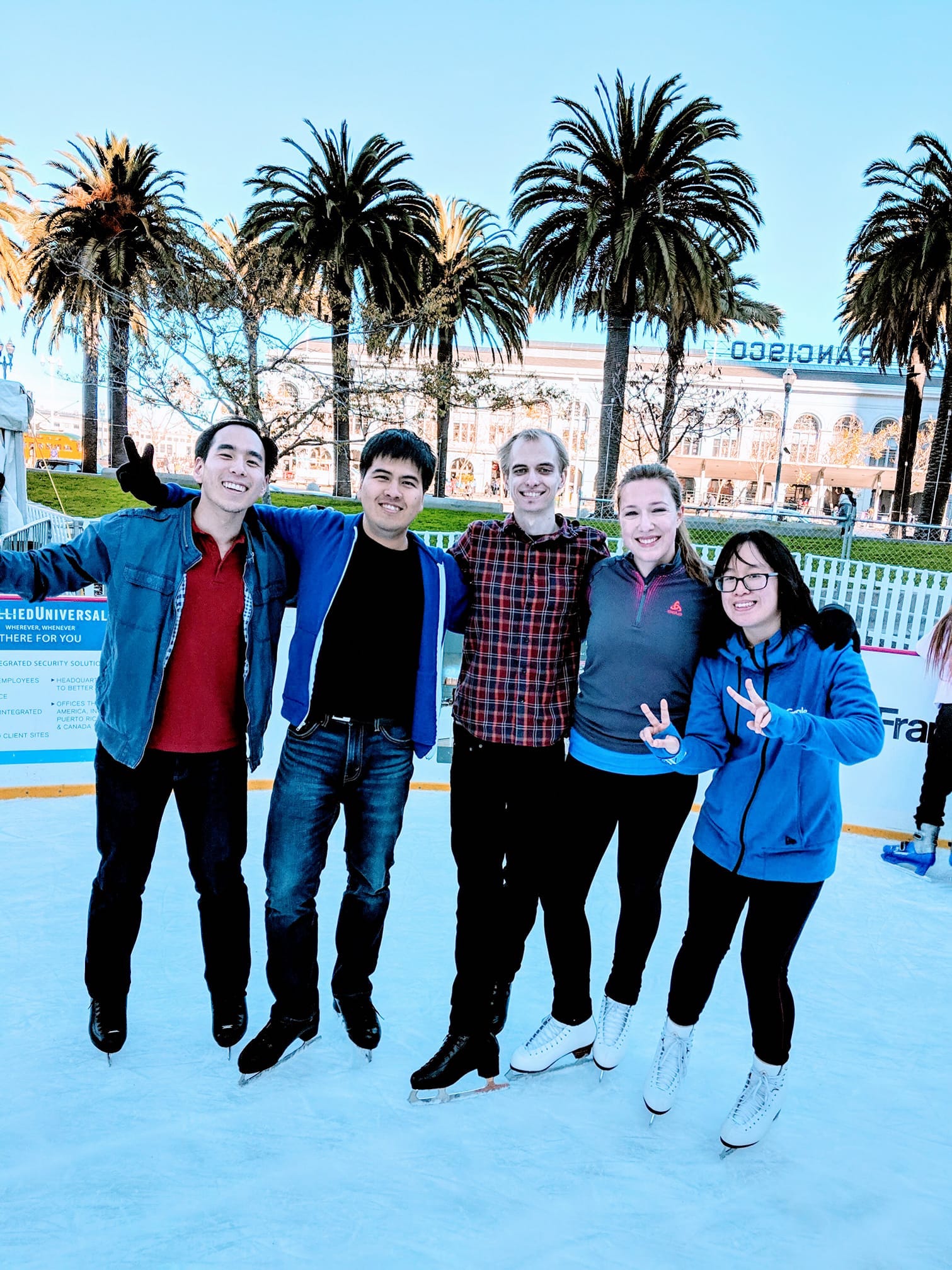 Ice skating at Embarcadero Center, San Francisco, CA